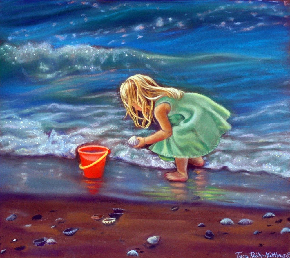 插画:艺术家tricia riley_matthews作品-童年的美好时光