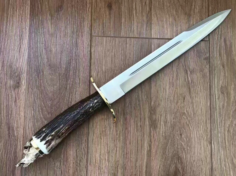 名刀精品-muela西班牙鹿牌alcaraz-26n濠豬銅頭獵刀