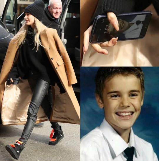 比伯海莉手机锁屏曝光!海莉用比伯童年照,比伯却坑了一把女朋友