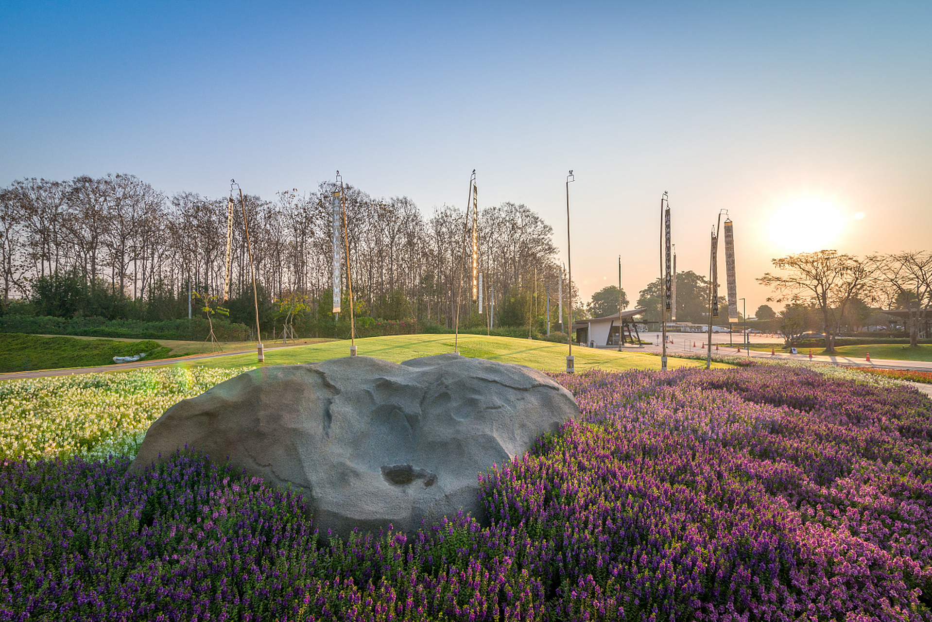 群力丁香公园是以丁香花为主题的美丽公园,树木繁多,丰富多彩.
