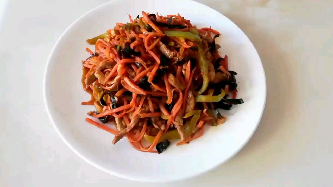 饭店的鱼香肉丝原来是这样做的 简单的做法 色香味俱全 超级下饭