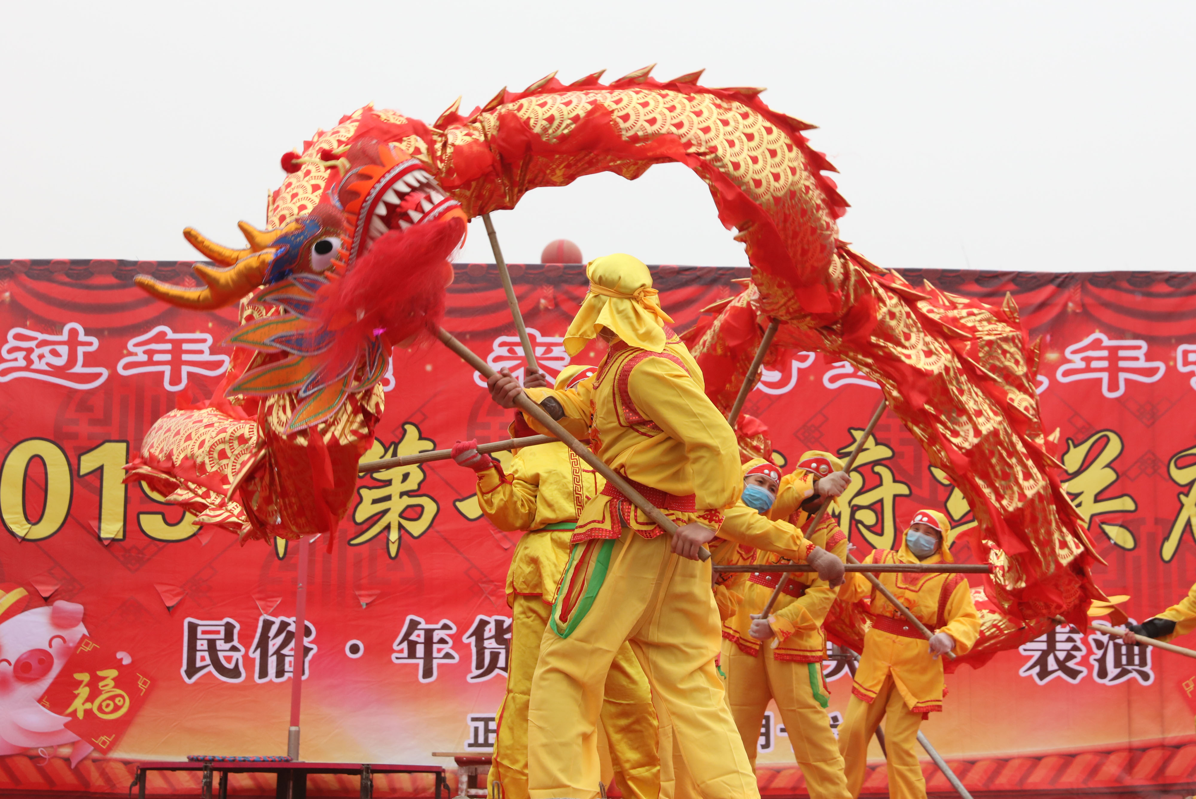 河北邯郸:舞龙舞狮闹新春