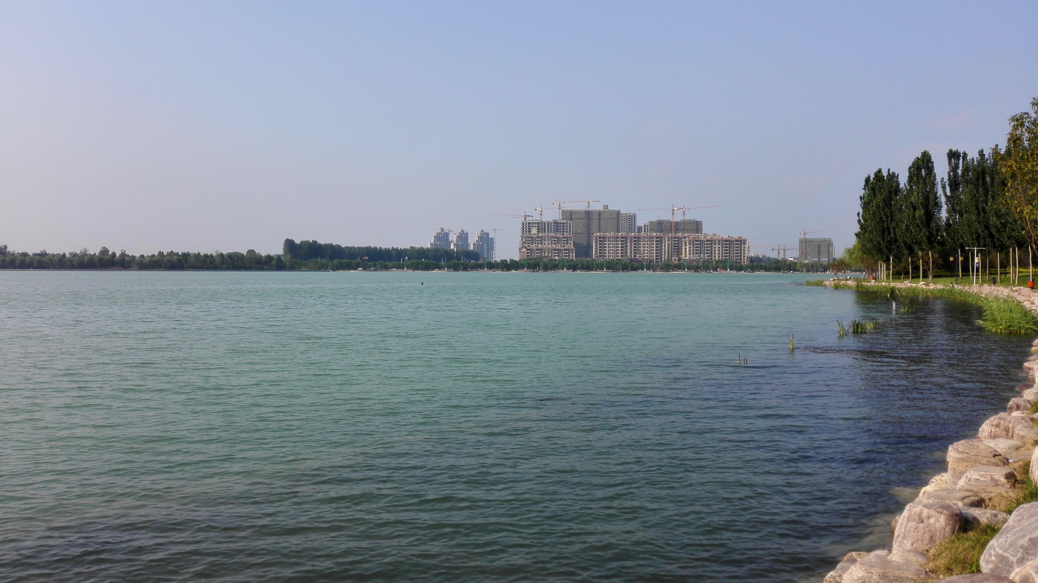 新乡平原新区凤湖风光照一组