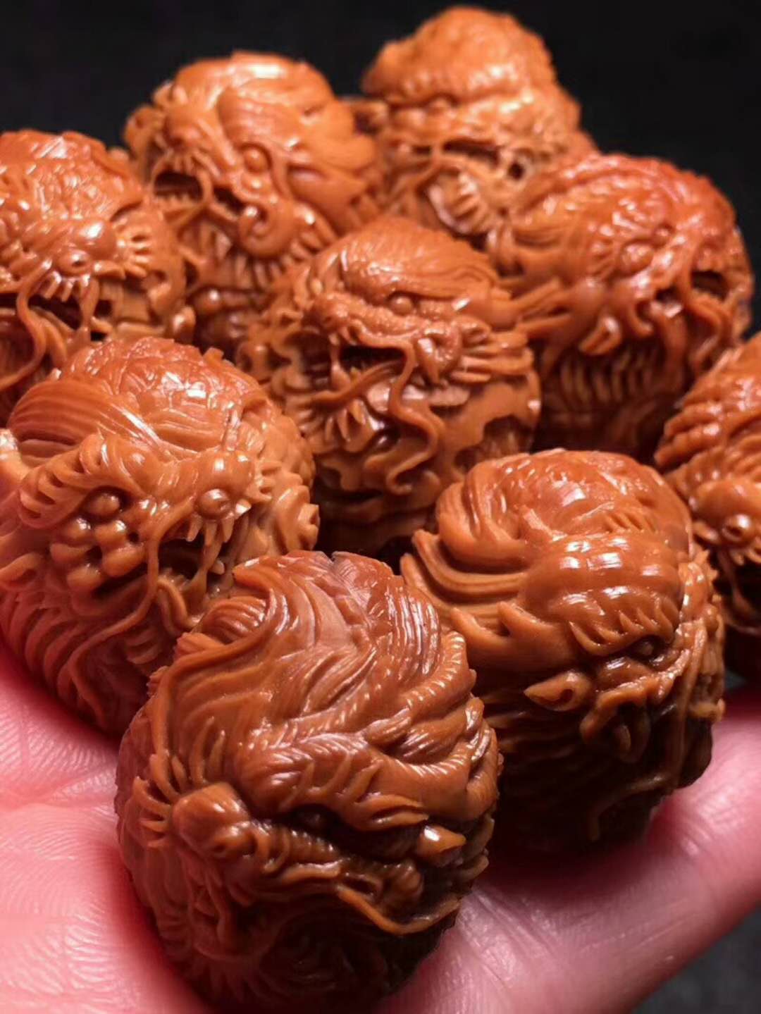 九龙戏珠核雕手串,2.2*2.5,好工好核,威武霸气,健硕有力