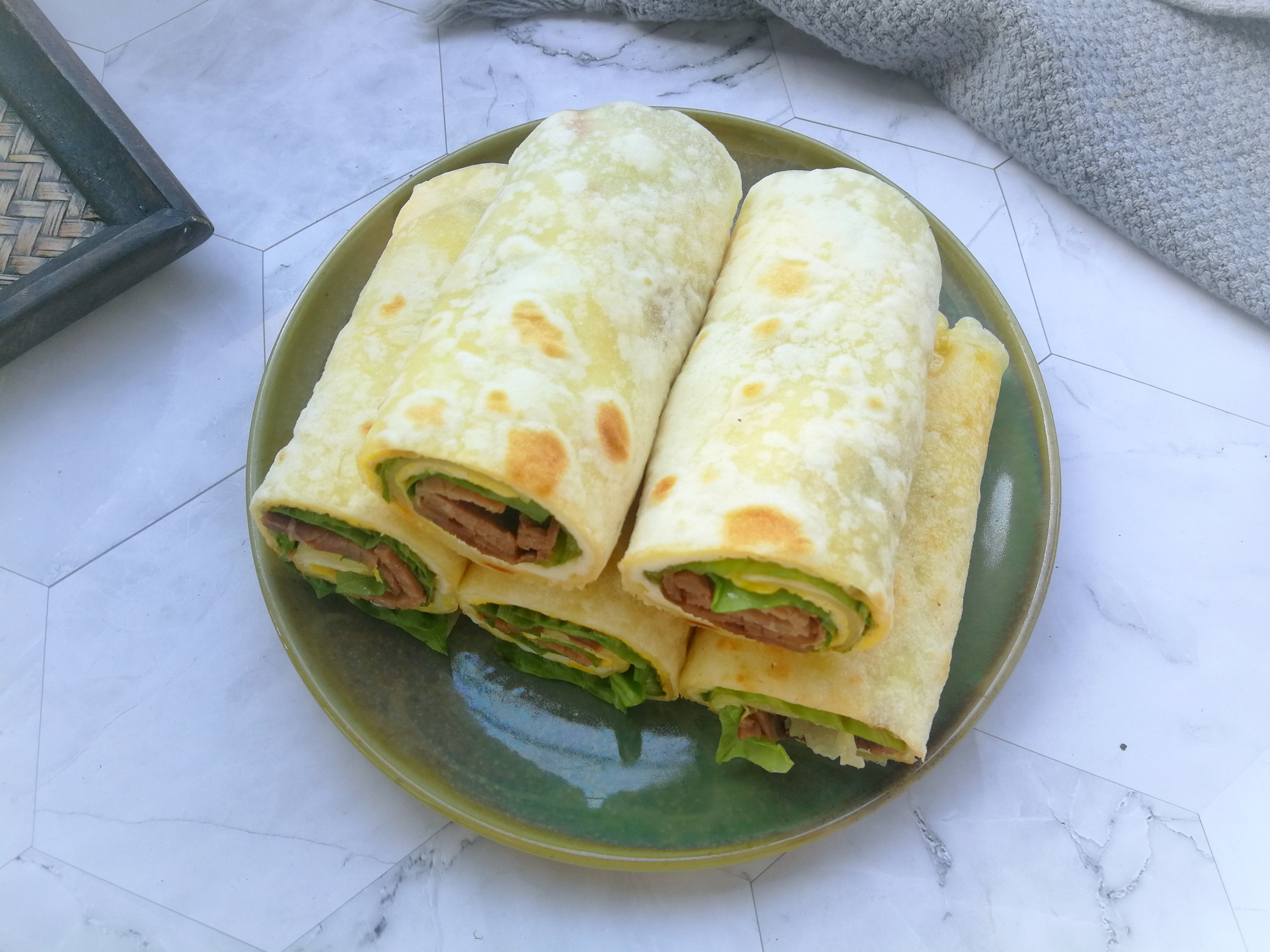 不发面,不烫面,教你做柔软劲道的牛肉卷饼,给孩子做早餐正合适