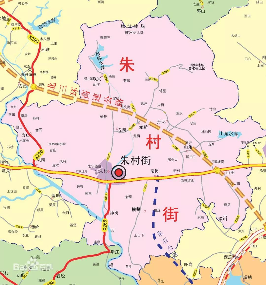 新塘镇各村分布地图图片