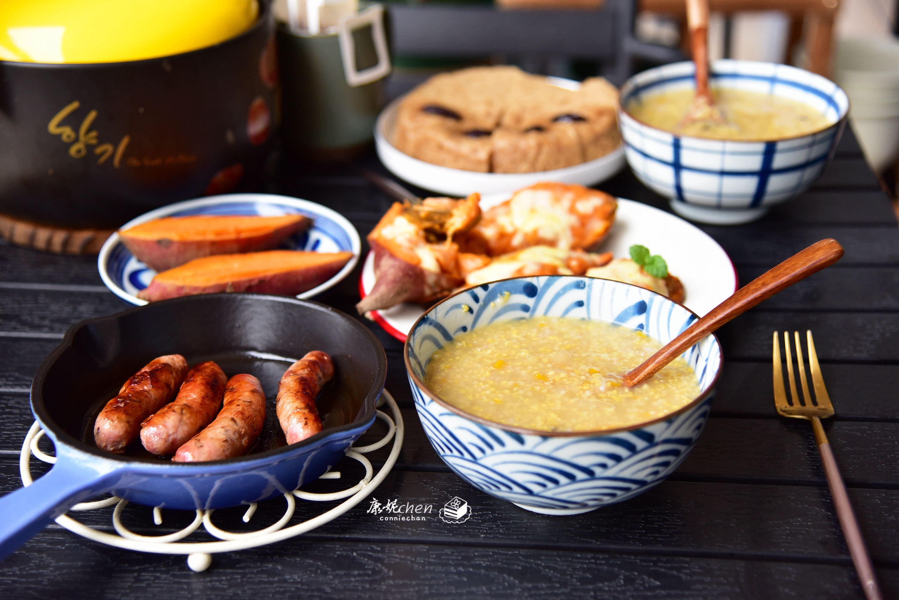 周末早餐不马虎,5点起来做了这桌早餐,品种丰富,老公夸我贤惠