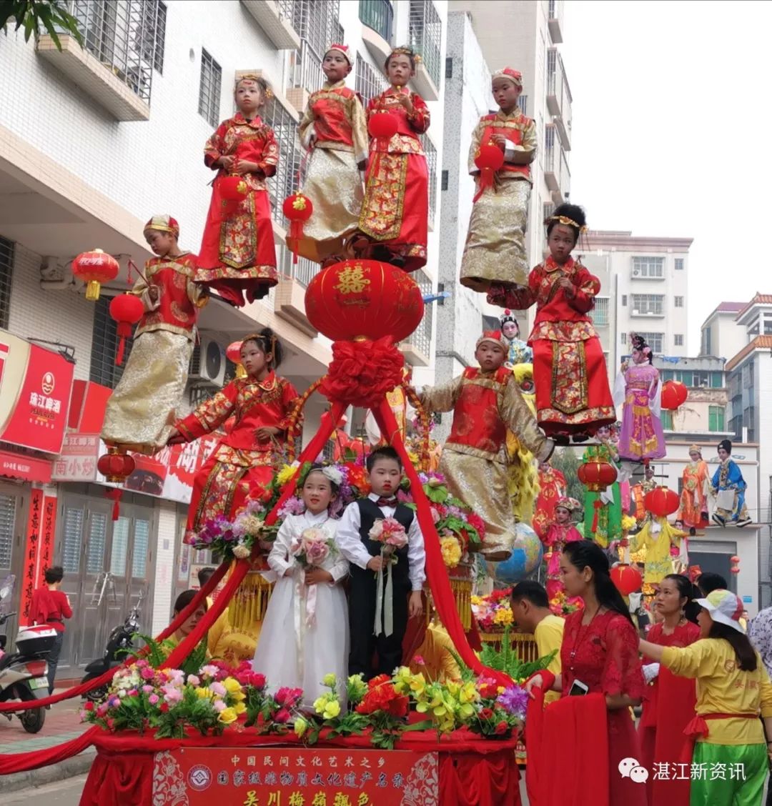 湛江赤坎百姓村年例大巡游盛典,百人穿令箭,飘色,精彩纷呈