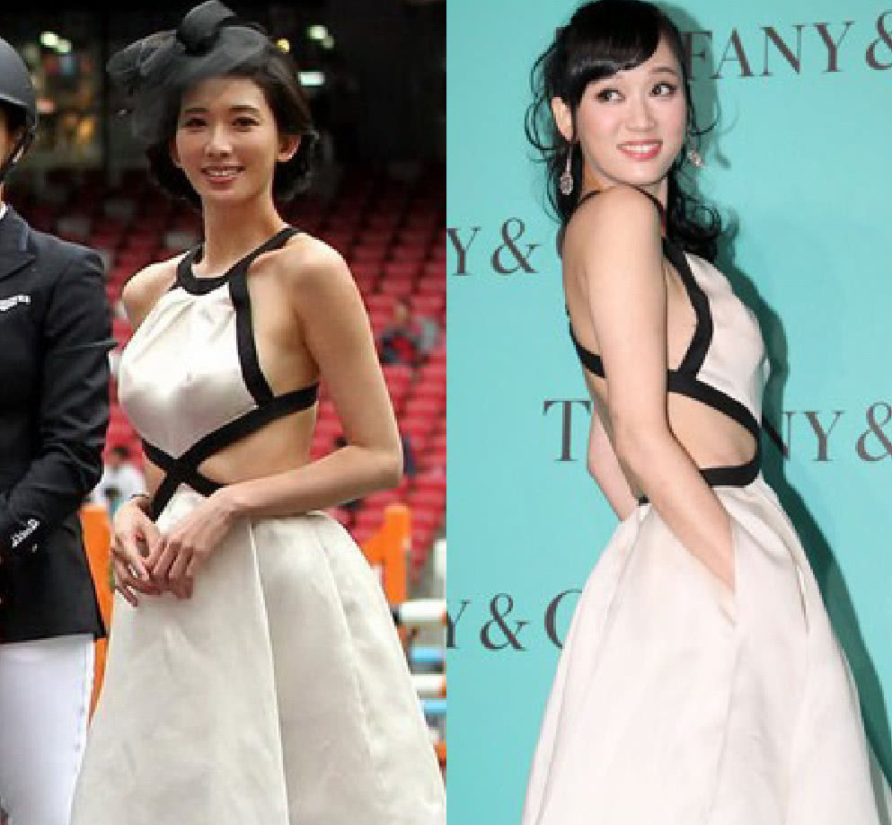 陈乔恩穿礼服撞衫林志玲,谁有"真材实料"一眼便知!