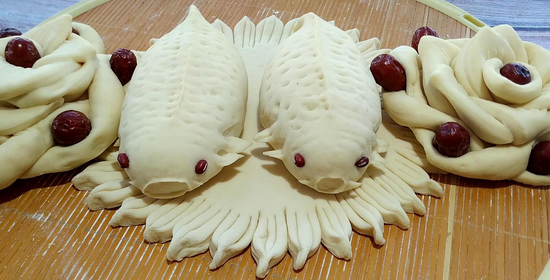 新年到必备鲤鱼馒头,象征年年有余,富贵吉祥,新手也可以做成功