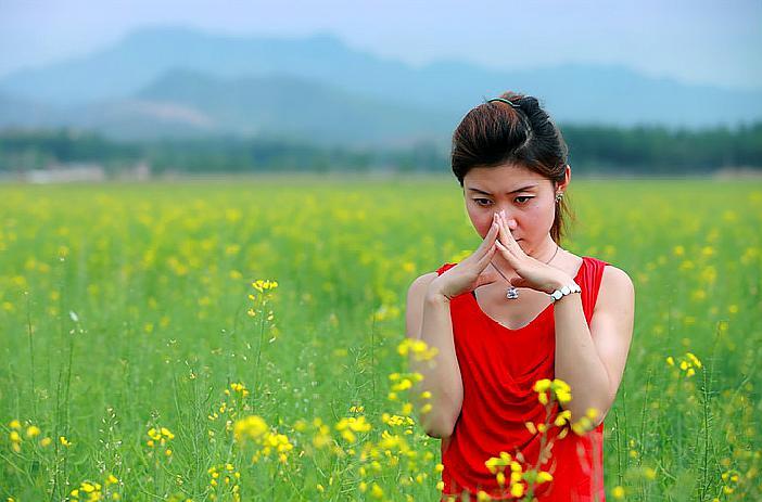 贵州油菜花开惹人醉,唯美人像油菜花