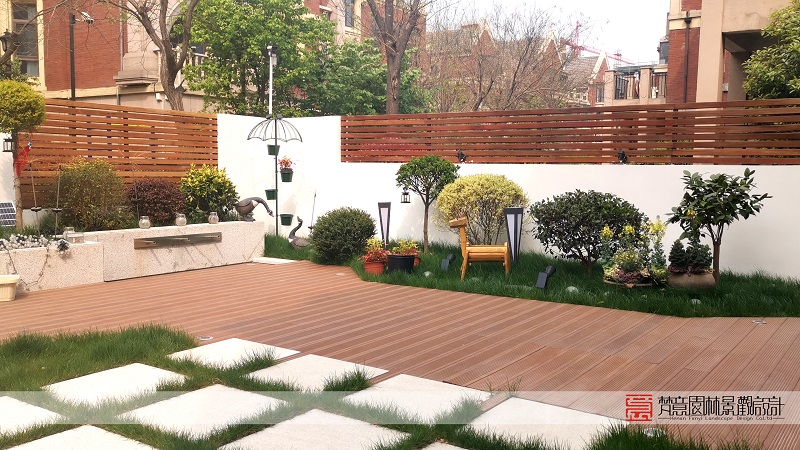 花园设计:郑州天伦庄园别墅178平方米花园