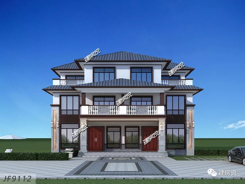 兄弟手足情深,32万合建双拼中式别墅,家和万事兴
