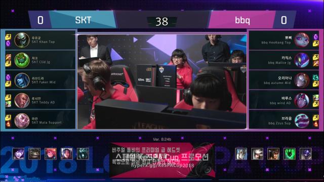 拒绝爆冷faker冰女团战美如画,skt2:0战胜bbq强势晋级8强