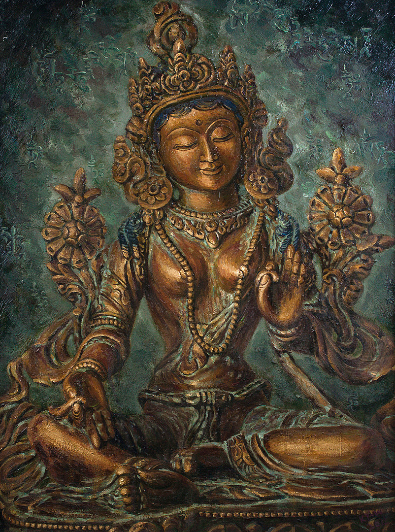 用西方油画绘东方佛教,看他的画是信仰的旅程,心灵的洗礼