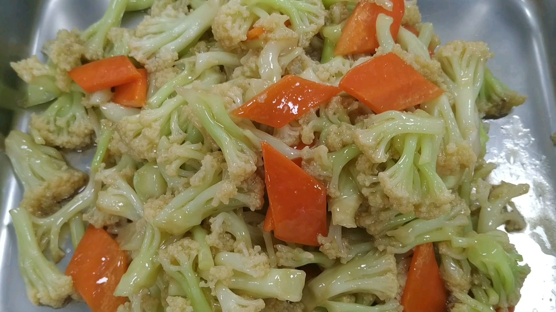 清炒有机菜花,原生态的菜品