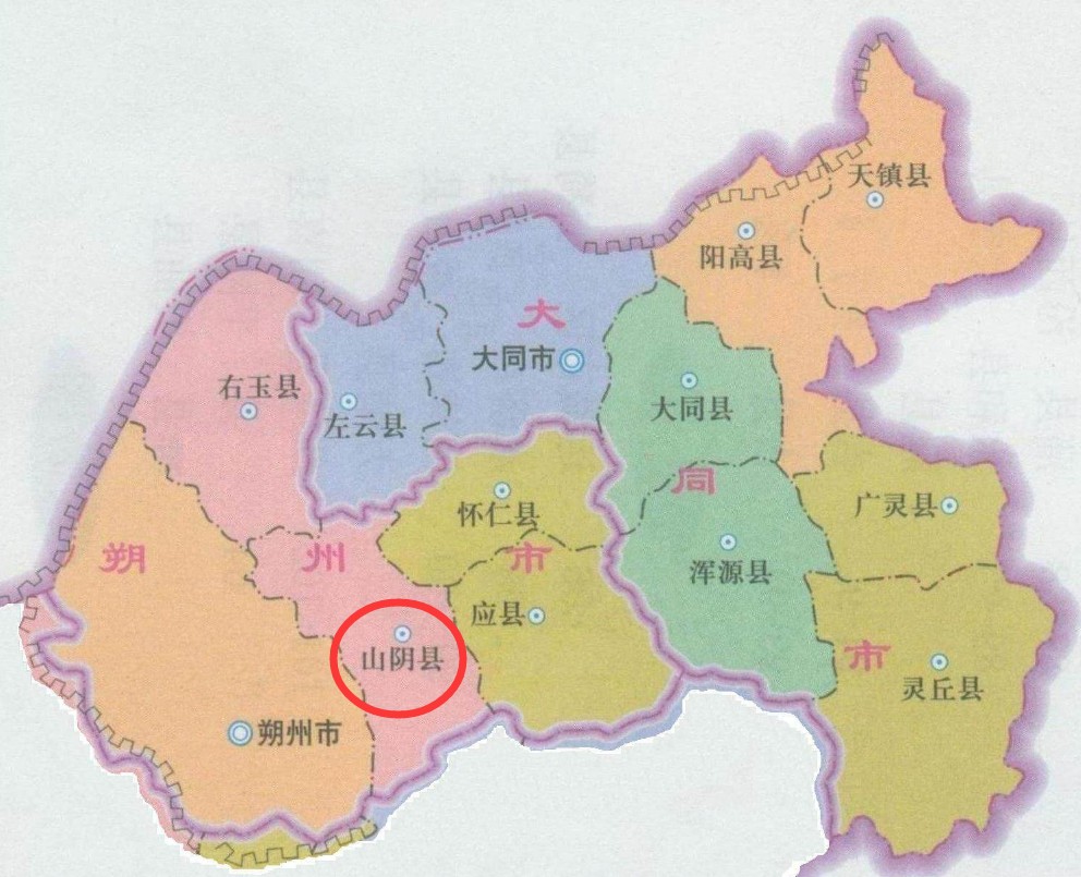 山阴县行政区划图图片