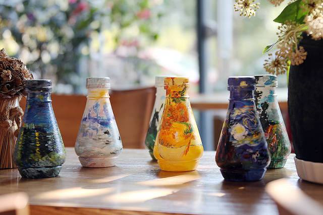 废旧瓶子不要扔,拿来画笔画一画就是最美的工艺品