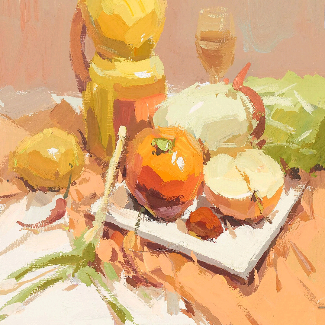 美术绘画之色彩,常见色调练习(一),及画面解析