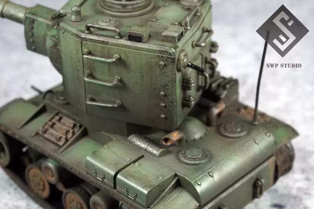 周末开车:这坦克也太萌了!q版kv2做旧