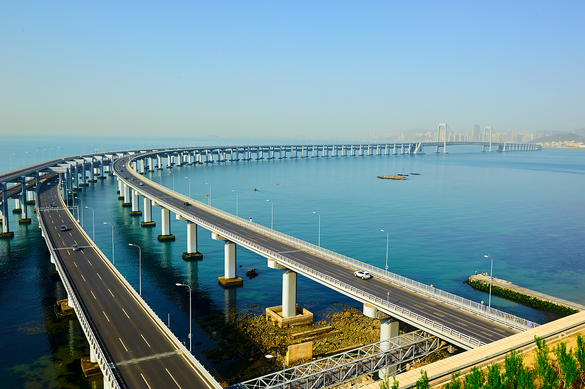 上班路上神清氣爽的跨海大橋來一波