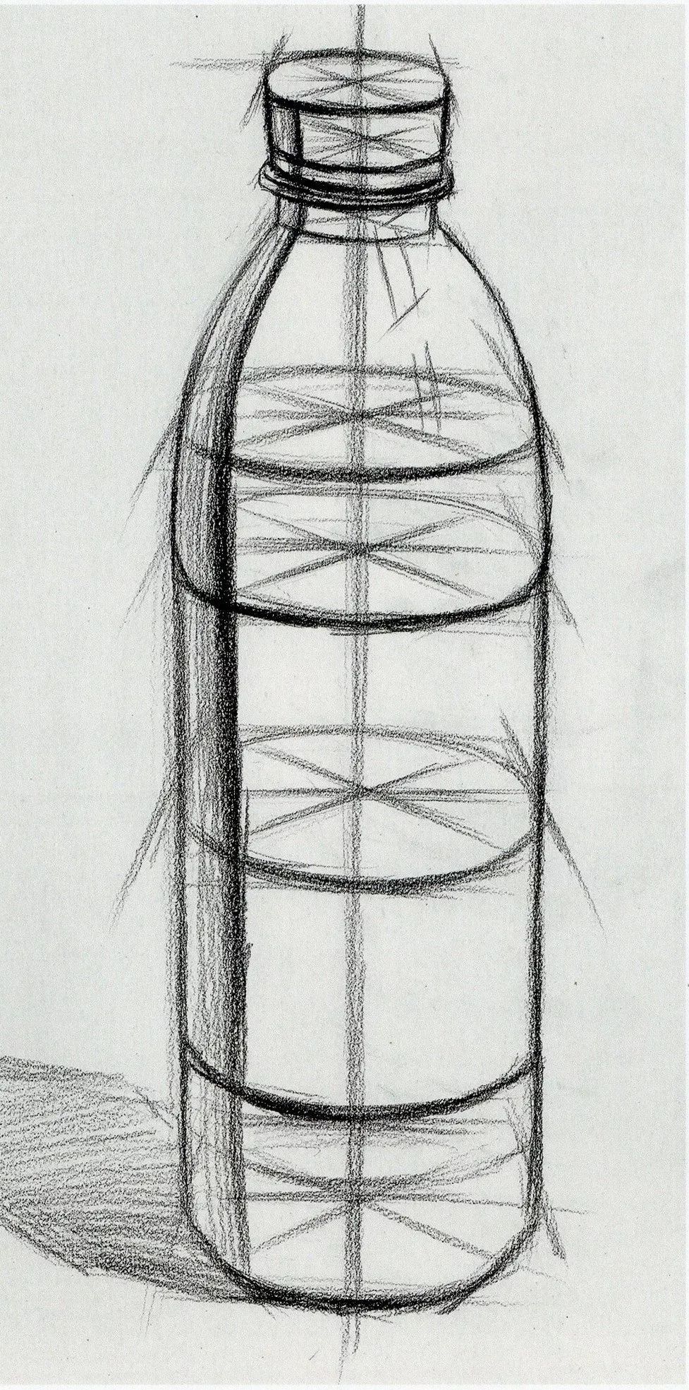 超强干货丨素描静物之塑料瓶与玻璃瓶