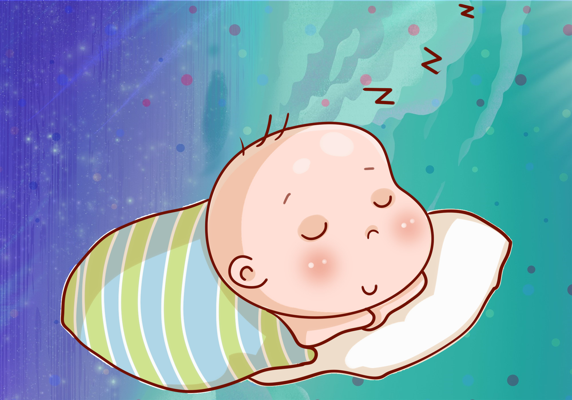 婴儿睡觉漫画图片
