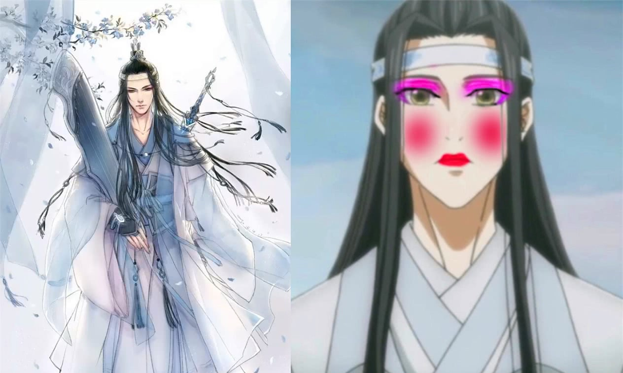 当魔道祖师众人化上"浓妆"后,画风突变,网友:快给我碗孟婆汤