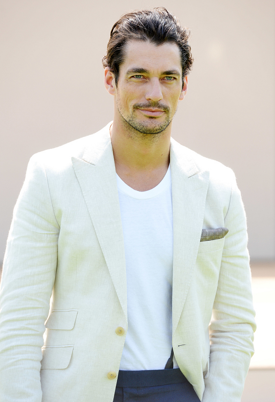 翻到一张英国首席男模特大卫·甘迪(david gandy)和胡兵的合影.