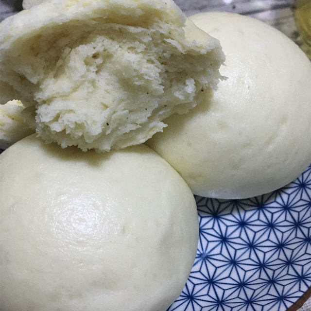 剩米粥做的馒头,大米馒头