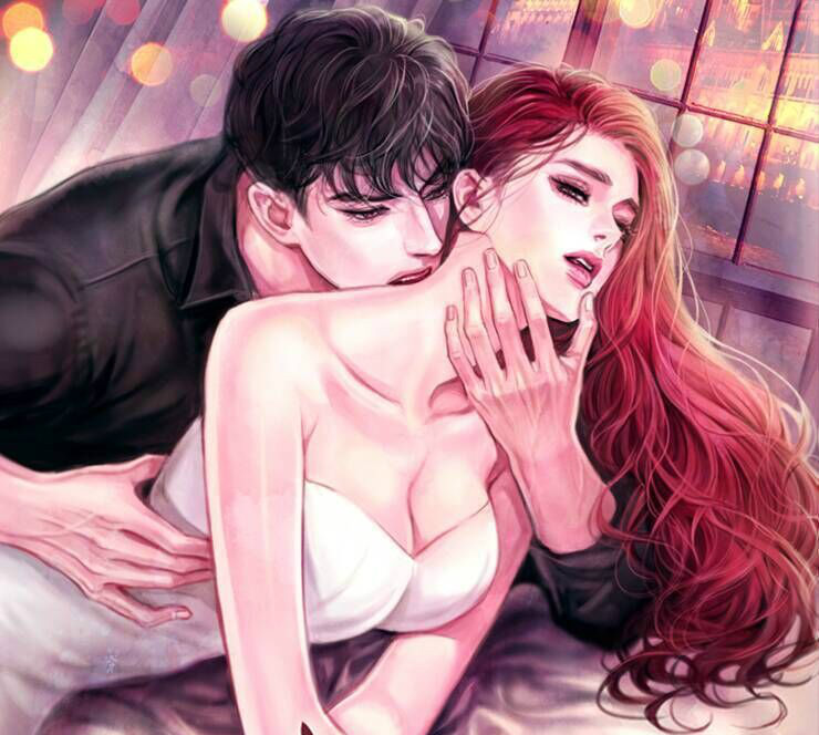 浪漫情侣插画,画面唯美,每一张都像藏着一个动人的爱情故事