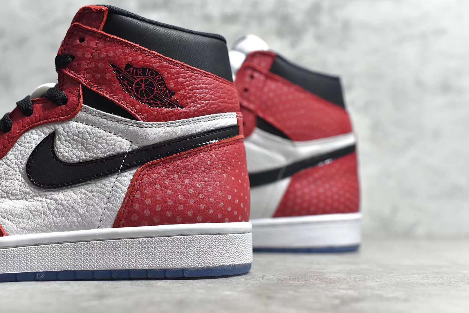 air jordan1乔丹aj漫威蜘蛛侠反光波点3m开箱测评细节真假对比