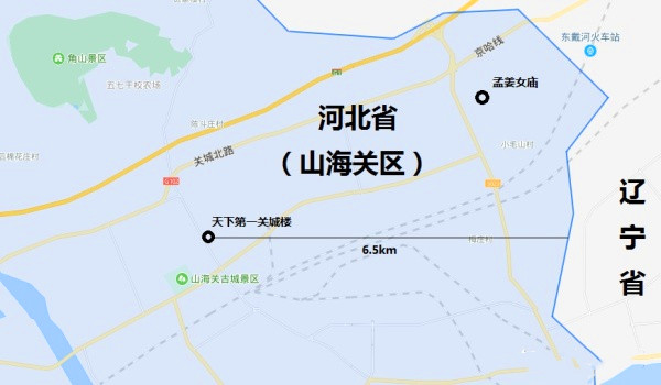 精选一组地理冷知识;山海关楼不在河北辽宁交界处