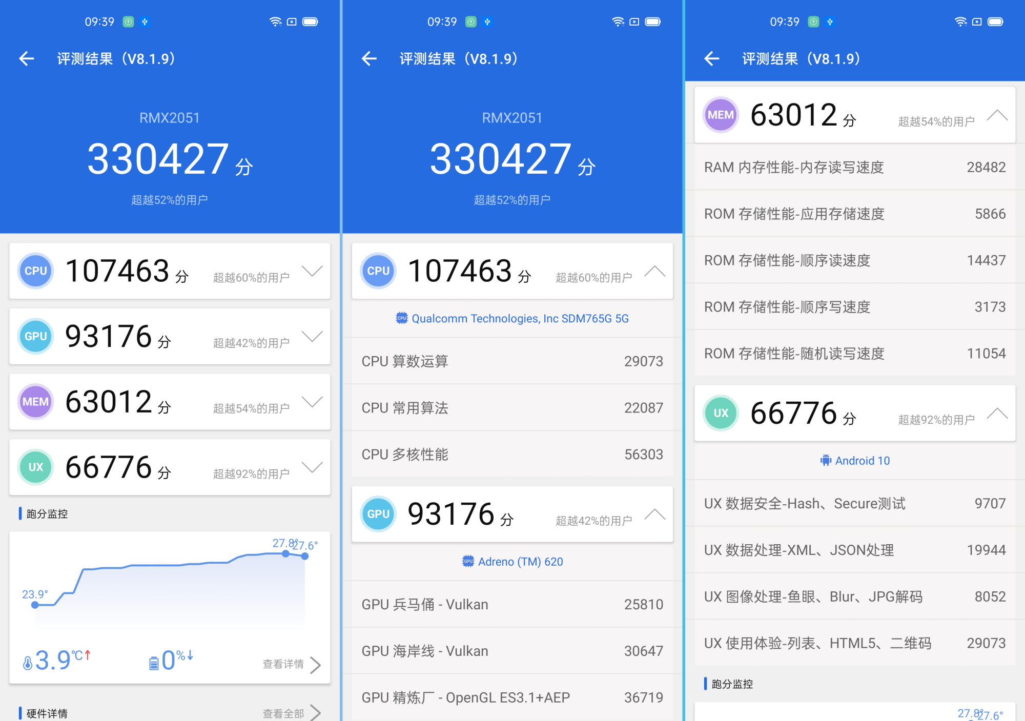 120hz 挖孔全面屏加持 realme 真我x50手机评测
