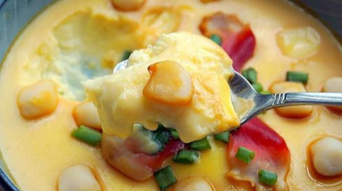 三鲜蒸滑蛋:蛋羹口感更鲜嫩软滑,入口即化,营养也尽在其中!