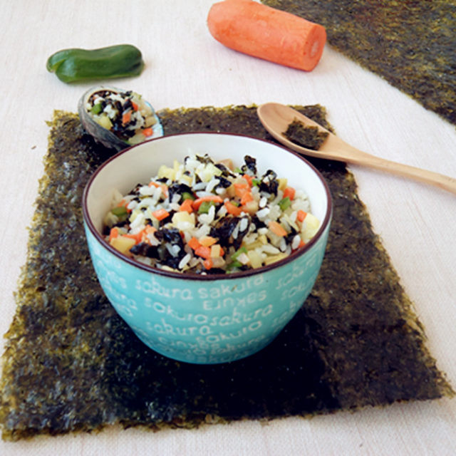 海苔炒饭,营养美味,一出锅就香味四溢