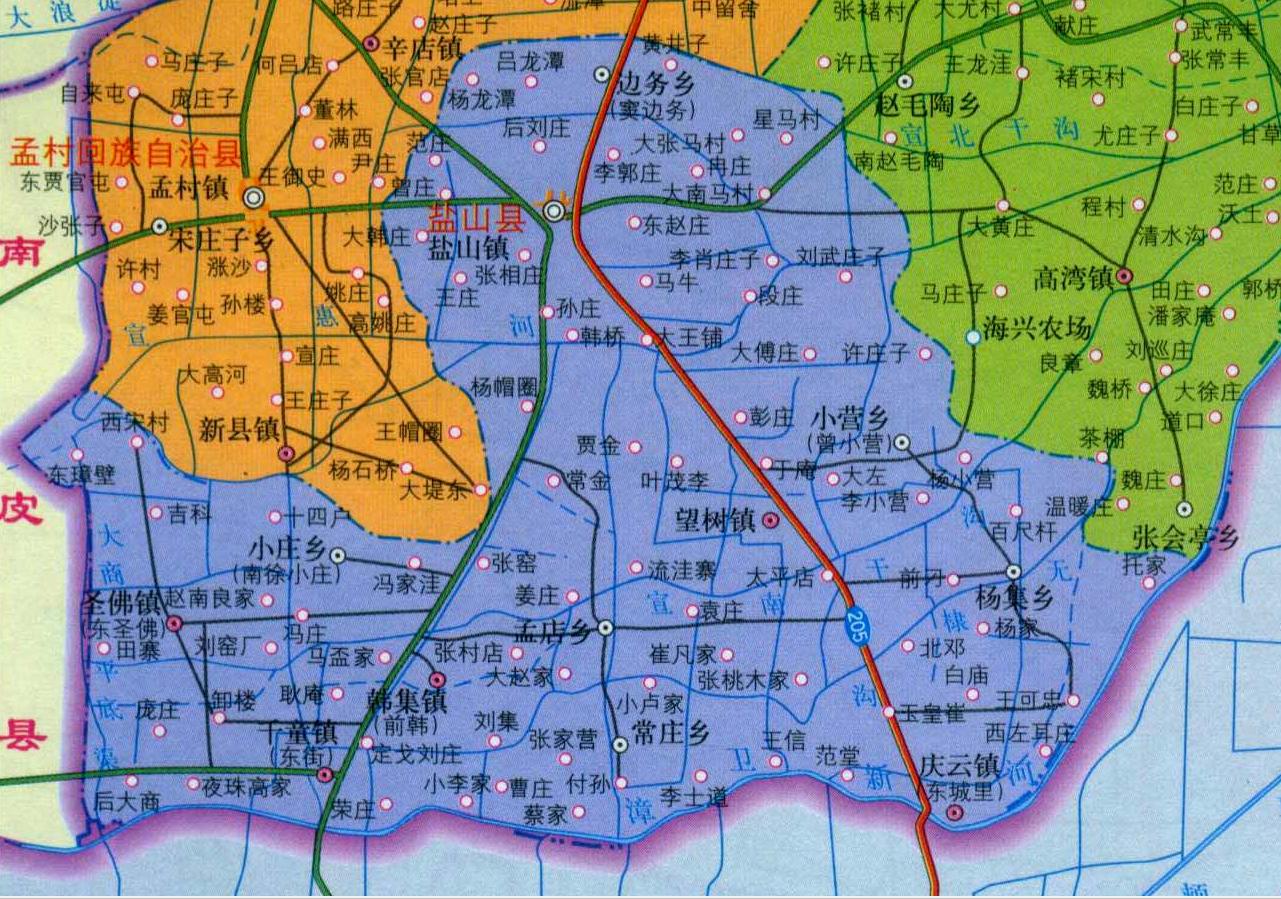 盐山县行政区划地图图片