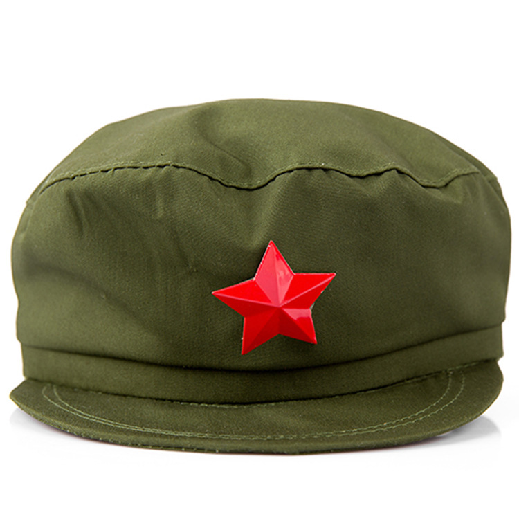 红军八角帽手绘图片