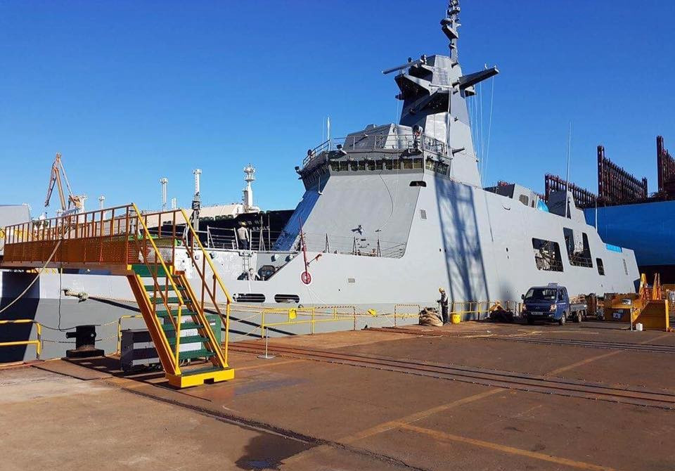 dw3000f型护卫舰,外形上像韩国海军刚服役不久的ffx-ii大邱级护卫舰的