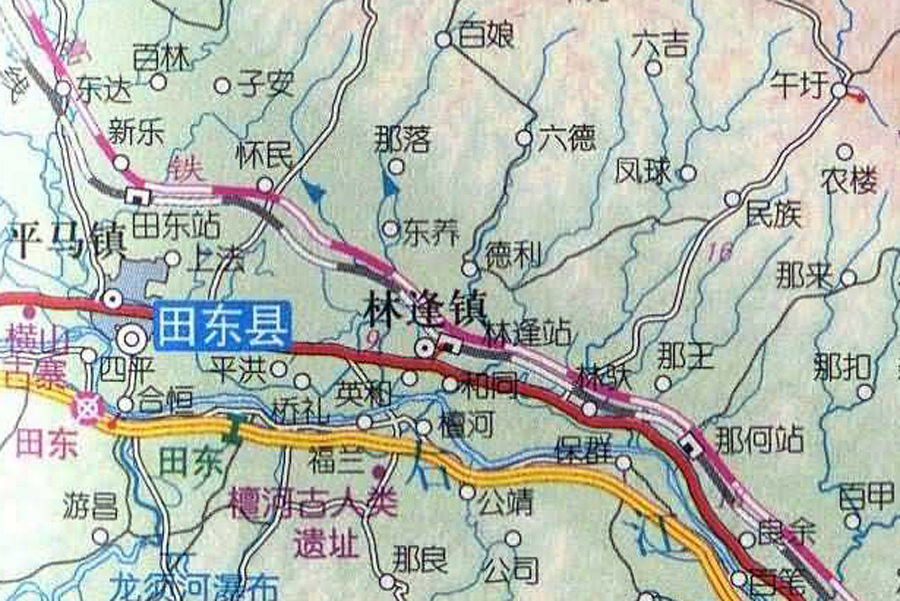 广西百色田东县最大的镇,距县城只有几公里,曾是全国千强镇