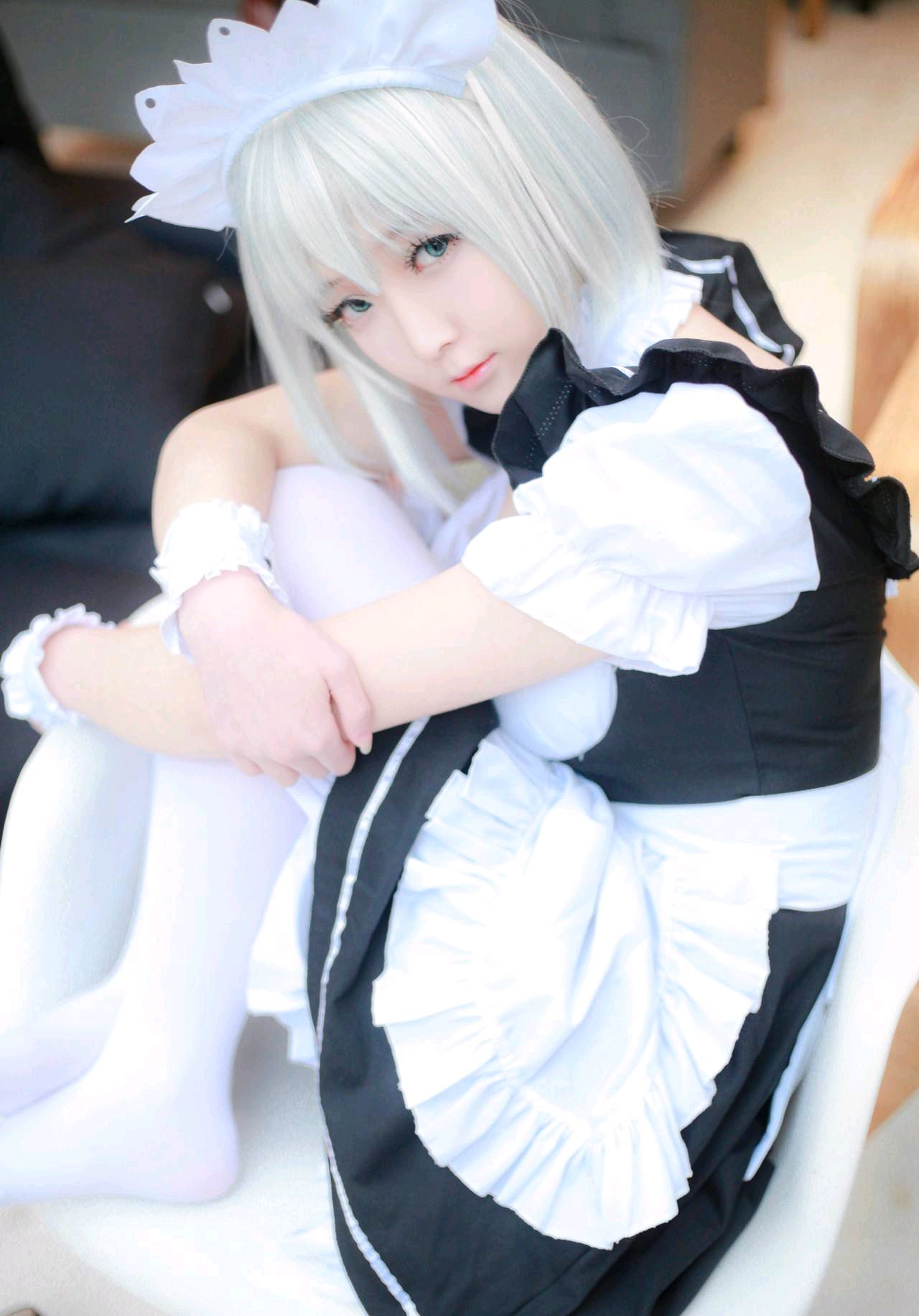 《约会大作战》鸢一折纸的cosplay,满眼的"白丝"福利你心动吗?