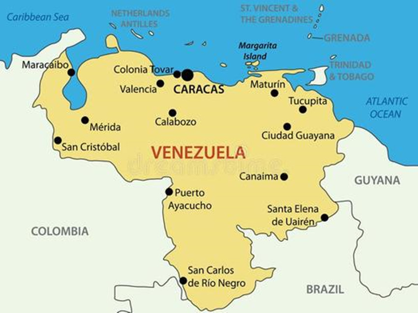 委内瑞拉位置地图图片