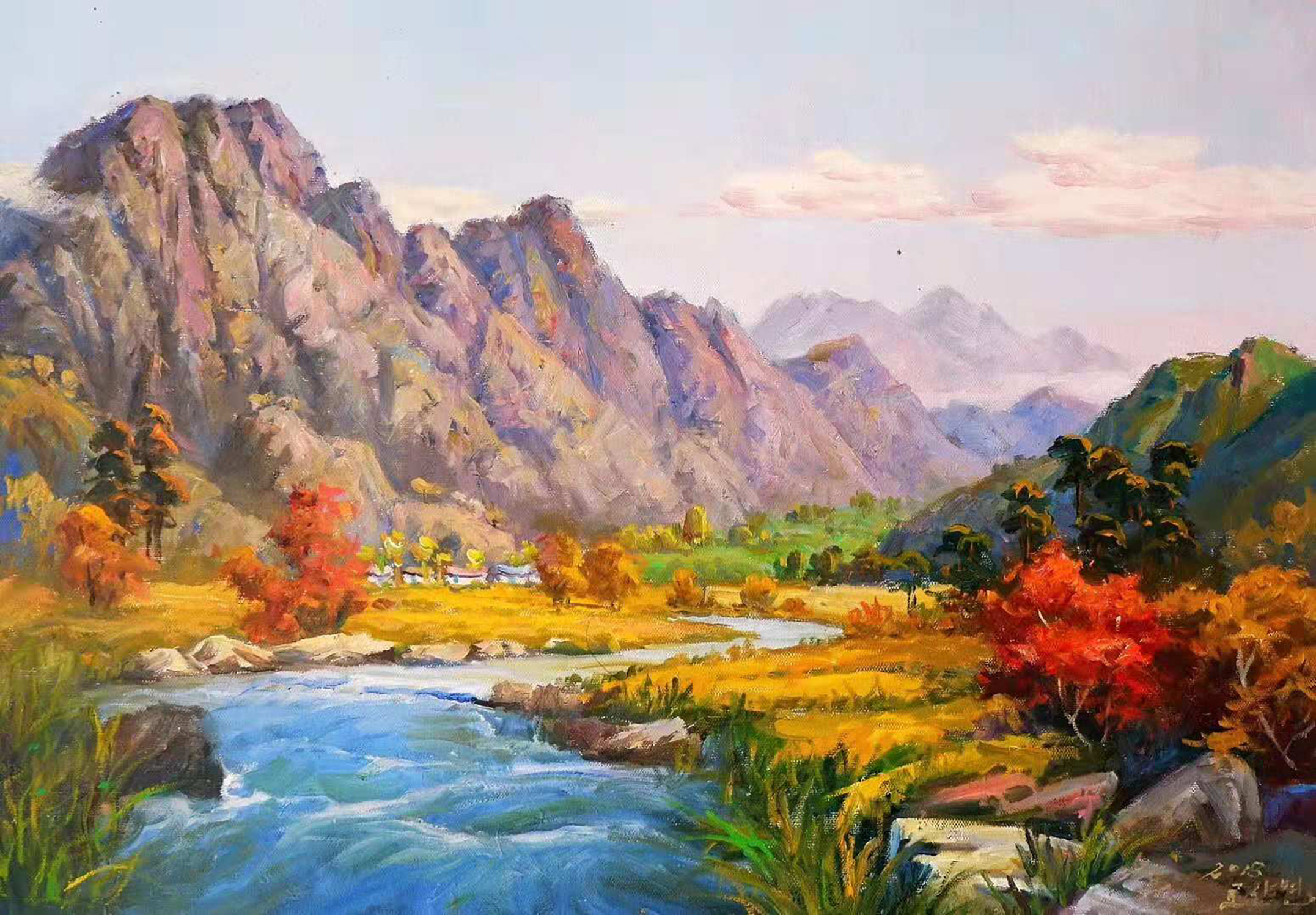 油画风景:一组抒情的油画山水画,值得珍藏