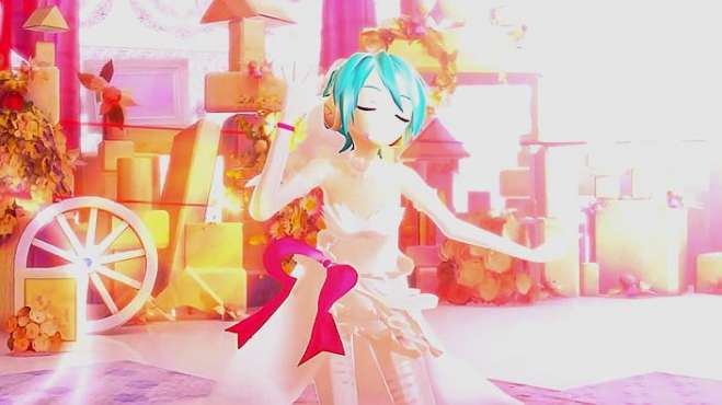 [图]初音未来《拼凑的断音》，穿着婚纱唱着轻快，却忧伤的歌曲