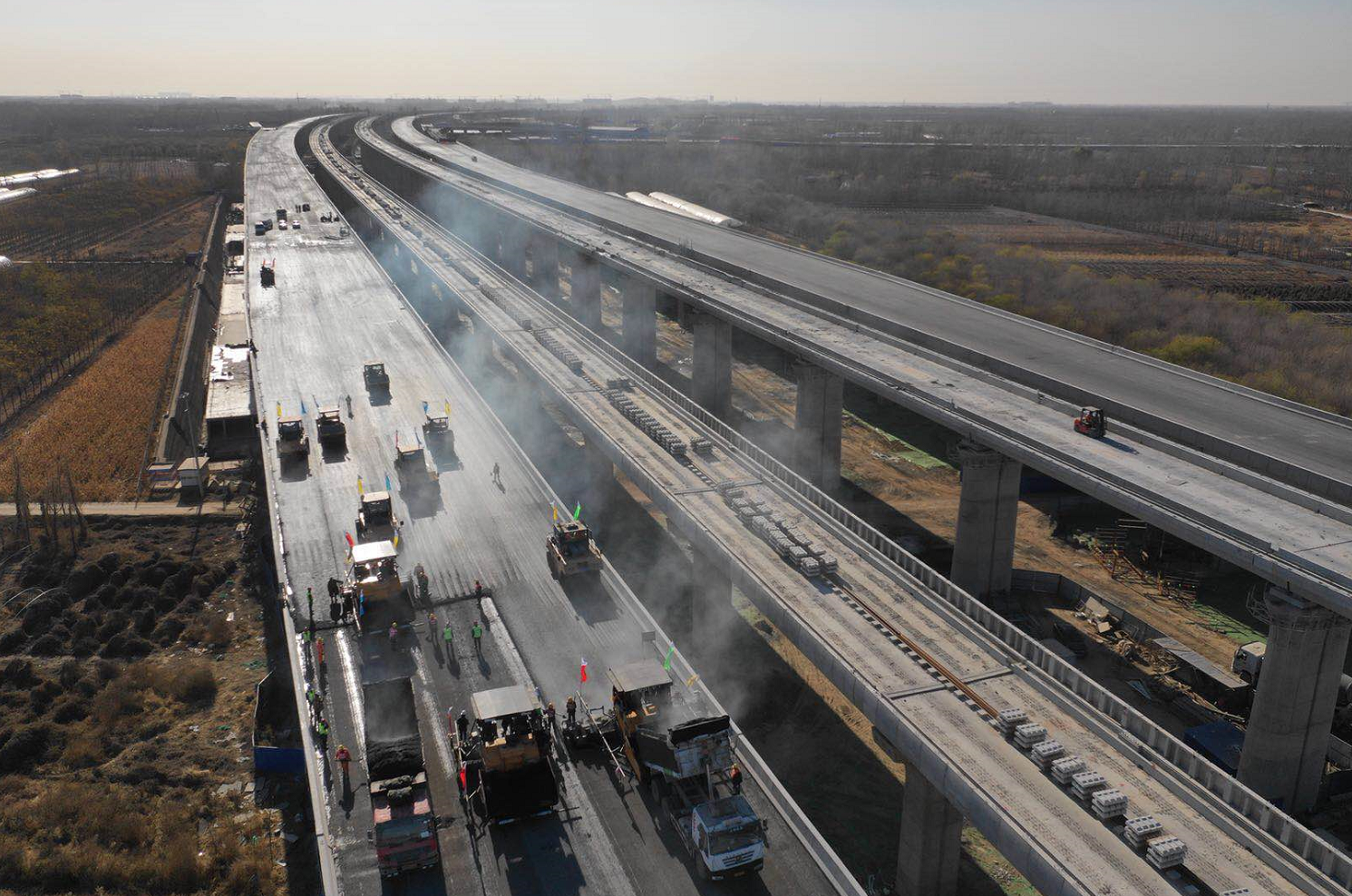 北京大兴国际机场高速公路建设完成超70%,预计2019年上半年完工