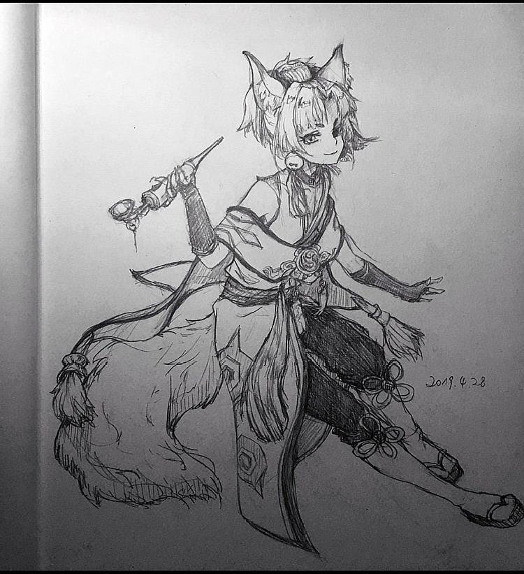 一起来捉妖:小学生手绘青丘六子,娇娜人气最高,黄九郎被抛弃!