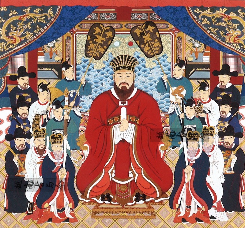实拍明朝琉球国王画像,国王服饰是明朝皇帝赐予,犹如中国官员