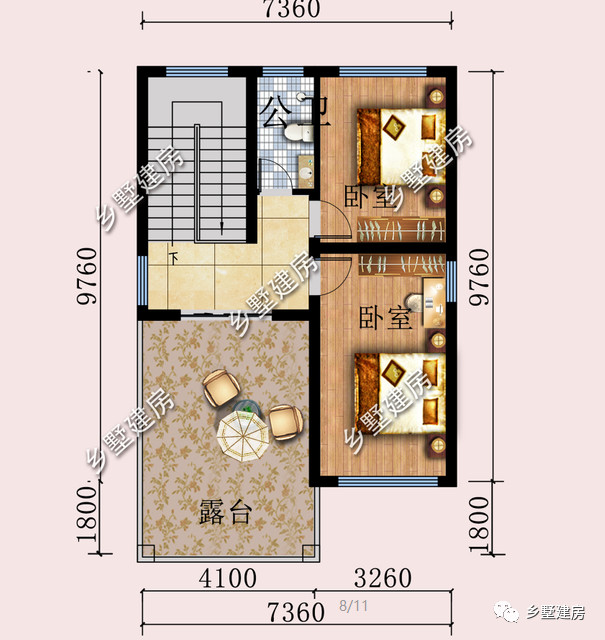 占地80平米别墅户型图图片