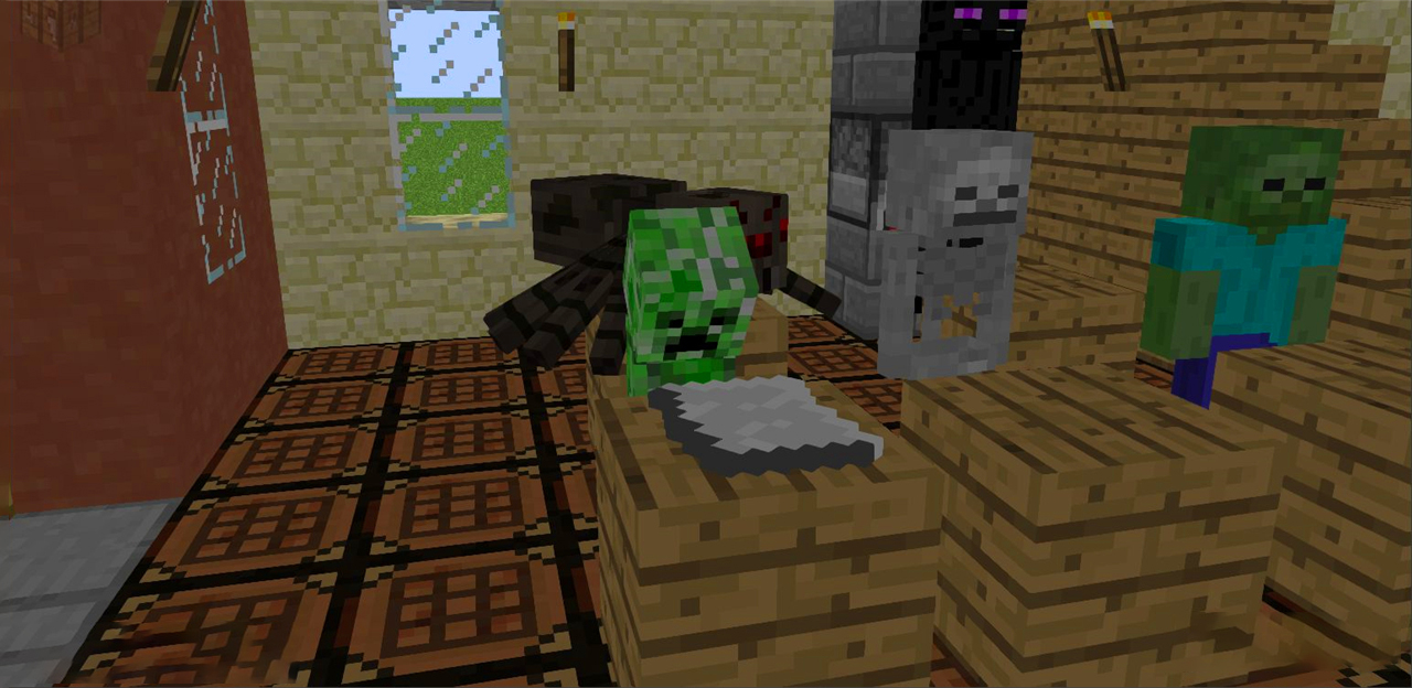 我的世界:mc里的怪物都变成奇怪的样子,你会感到害怕吗?