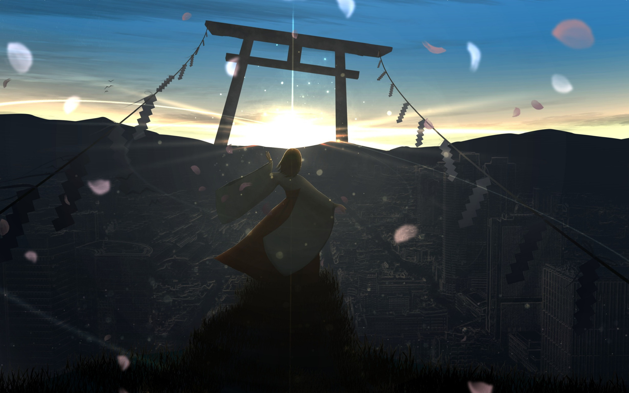 p站画师推荐,日本画师adsuger风景插画作品